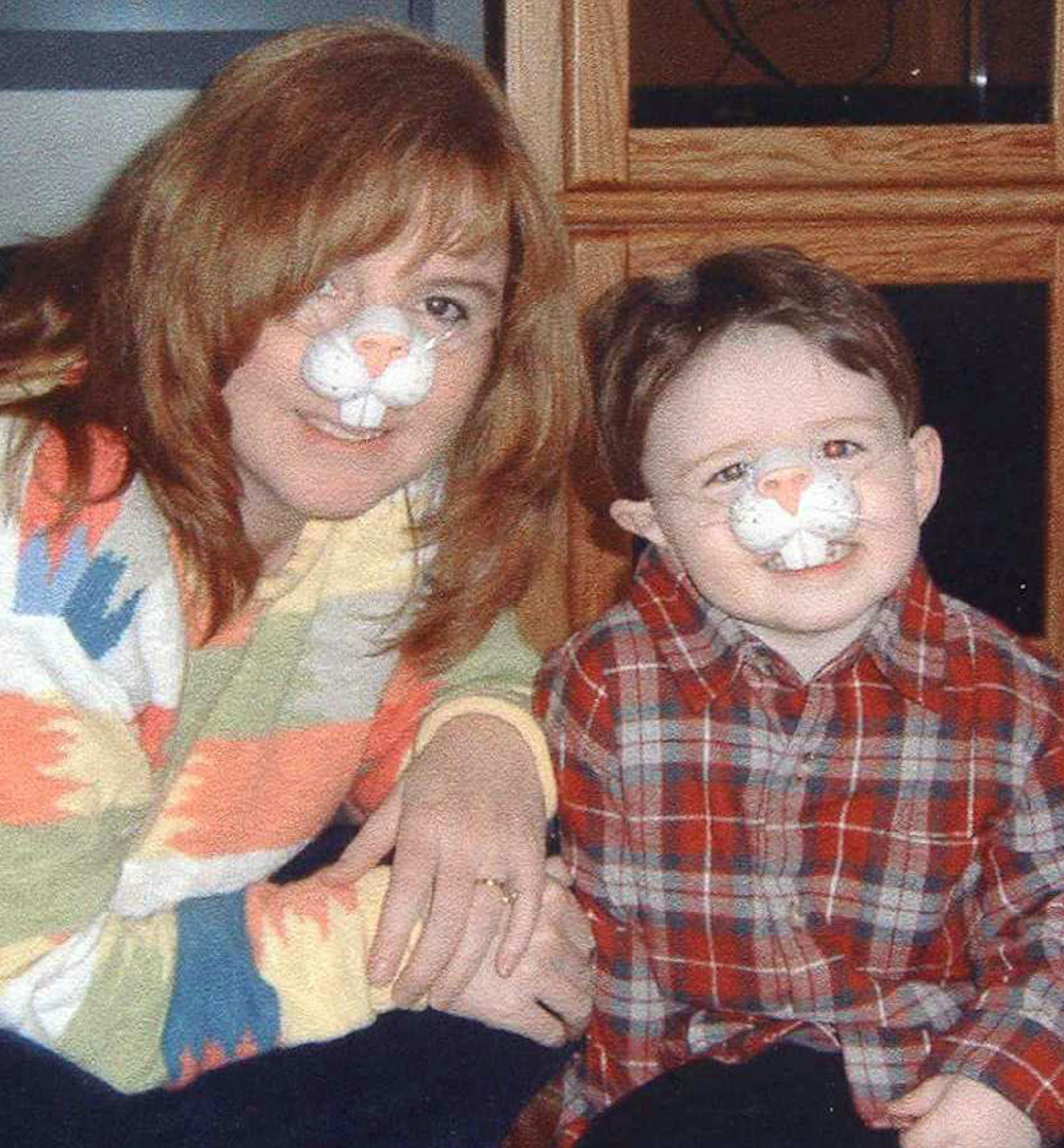 Karen Hurlbert of Plymouth says one of her favorite Easter pictures is her daughter and grandson wearing their "bunny" noses. [focus041617