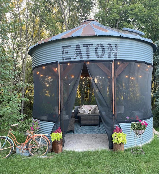 What to do with an old grain bin? Turn it into a gazebo, of course