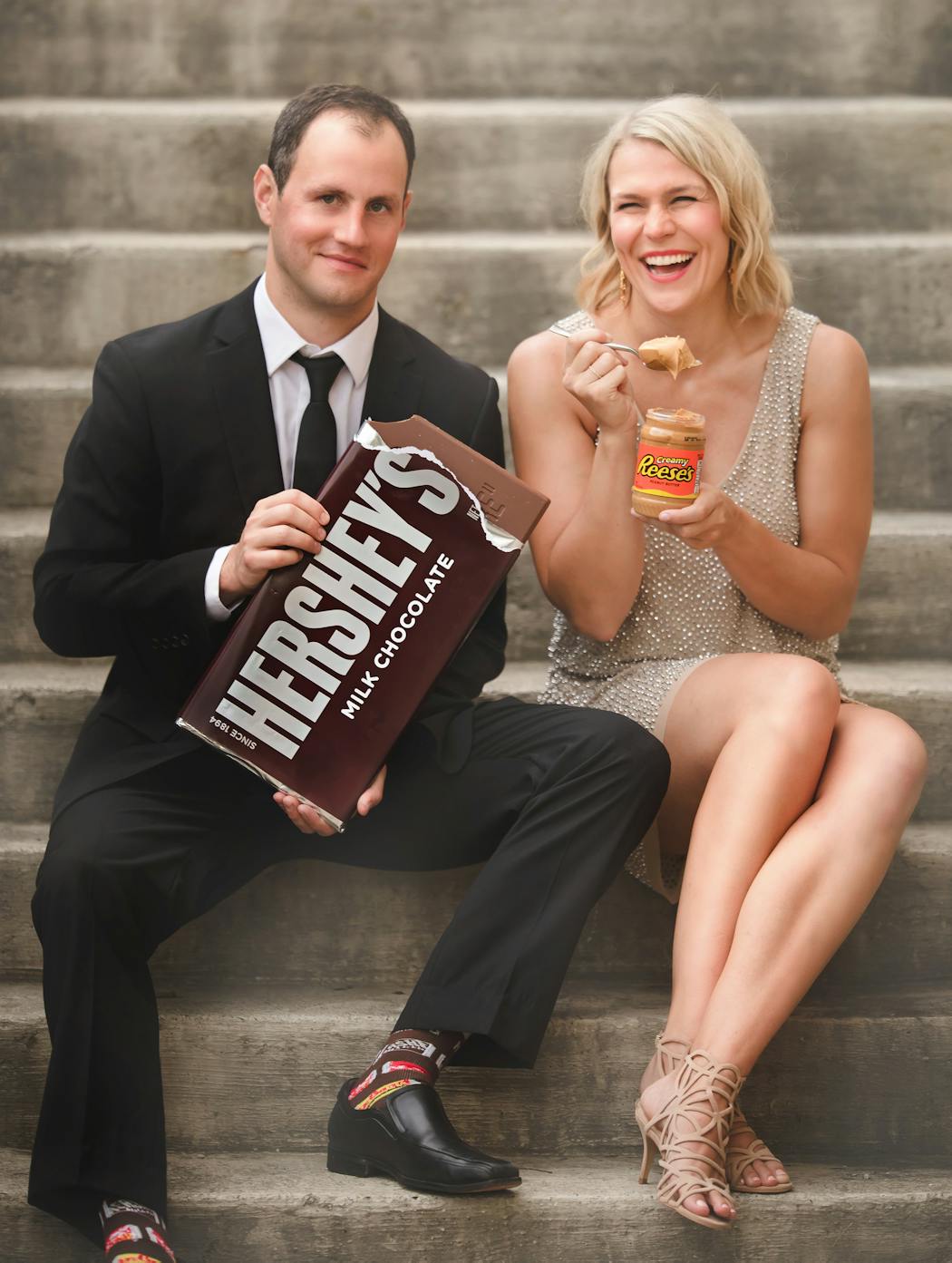 Craig Hirschey and Jenny Ries are planning their upcoming wedding with a little help from Hersheys Co.