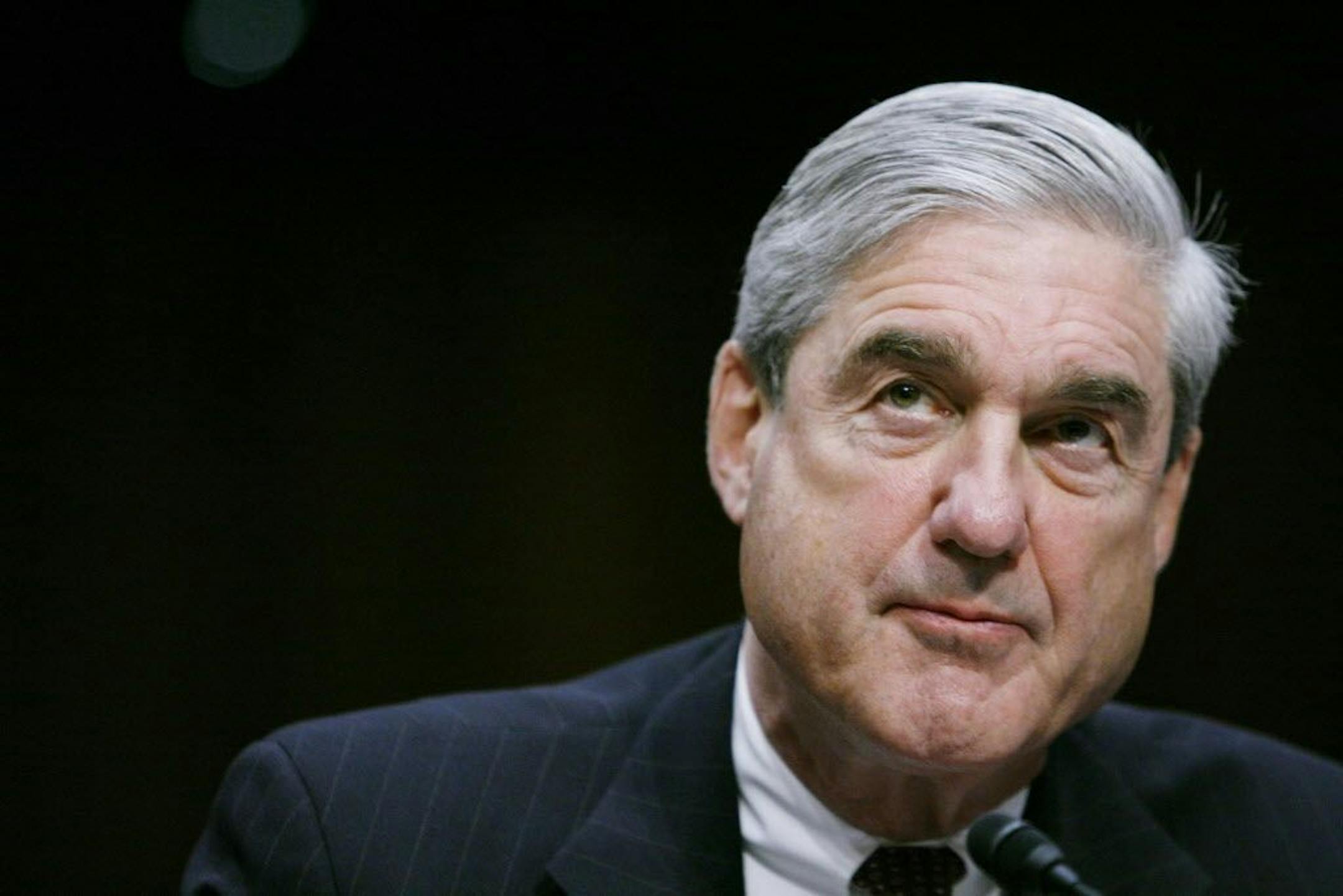 Robert Mueller on February 16, 2011, as he testifies before a Senate Intelligence Committee hearing in Washington, D.C.