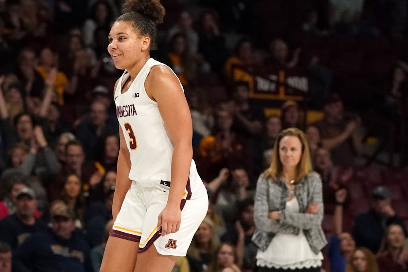 Suspended guard Destiny Pitts (shown during a game earlier this season) leads Minnesota in scoring.