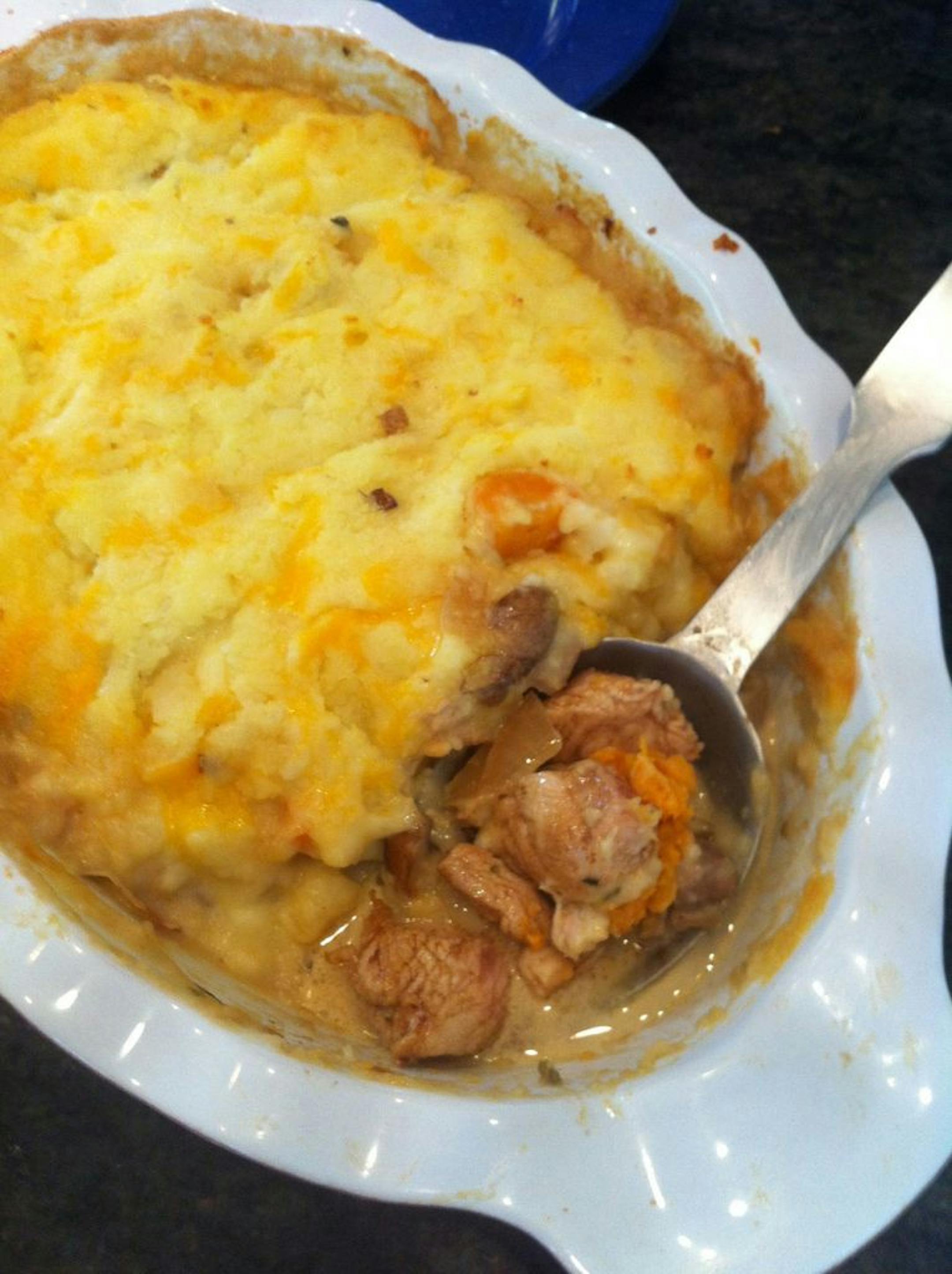 Turkey and Onion Stout Pot Pie makes good use of leftover turkey and vegetables.