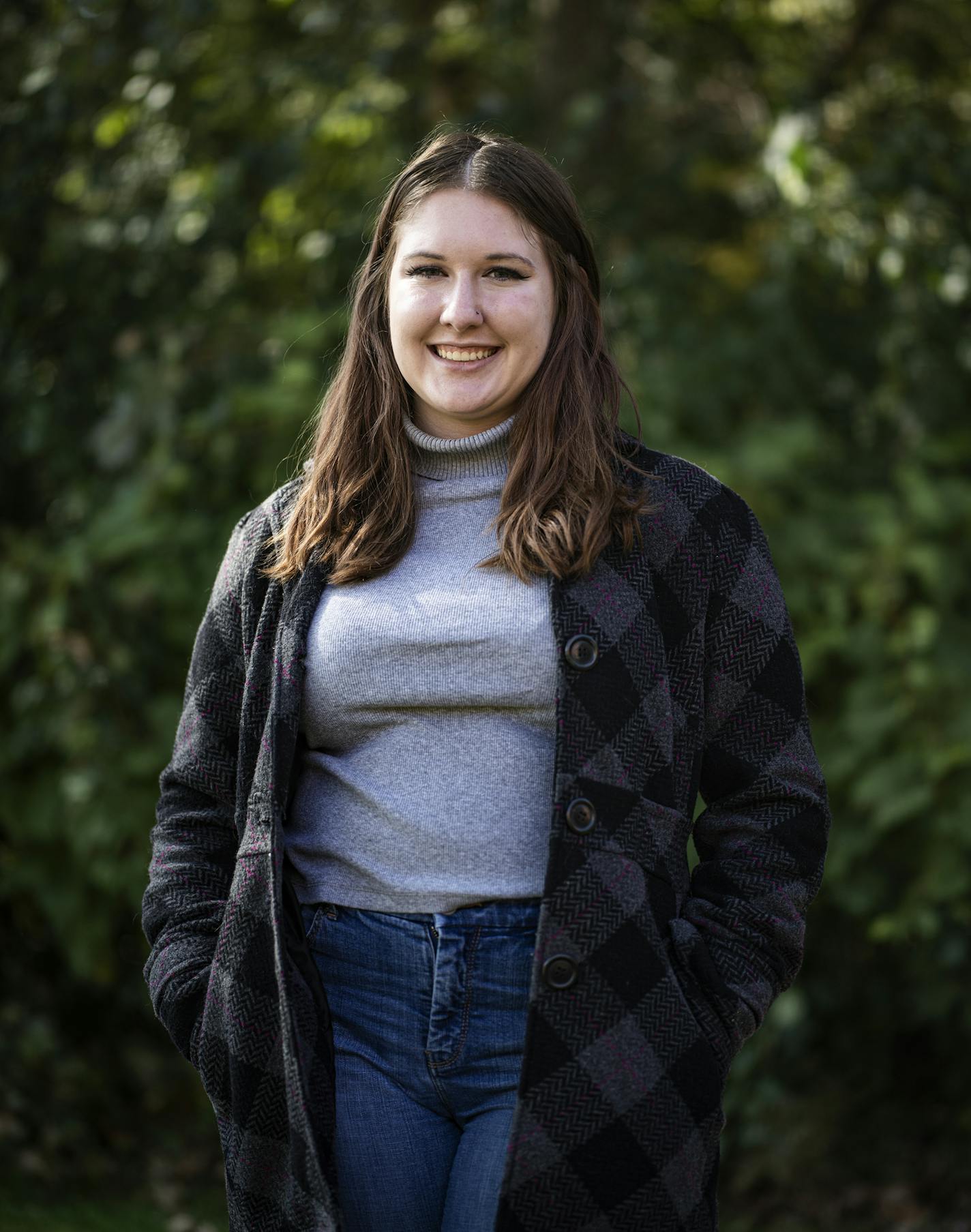 While Claudia Liverseed, 17, is going to miss the ability to vote this November by a month, she has been diligent in helping register fellow students who are able to vote especially around issues that directly affect women.] Young Minnesotans are engaged in the upcoming 2020 election, even those who are too young to vote in November. RICHARD TSONG-TAATARII ¥ richard.tsong-taatarii@startribune.com