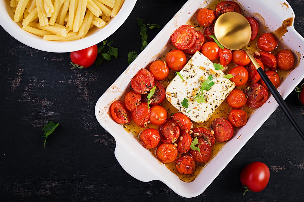 The combination of baked feta and tomatoes became a viral TikTok recipe sensation.