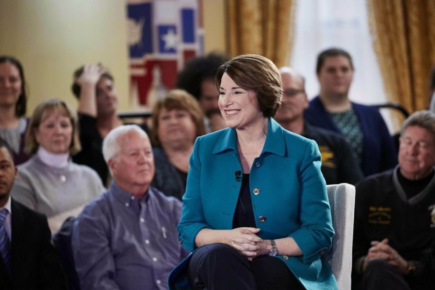 Democratic presidential candidate Sen. Amy Klobuchar, D-Minn., spoke during a town hall meeting Wednesday in Milwaukee that was shown on Fox News.