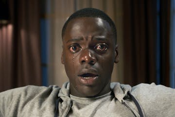 This image released by Universal Pictures shows Daniel Kaluuya in a scene from, "Get Out." The film was nominated for an Oscar for best picture on Tue