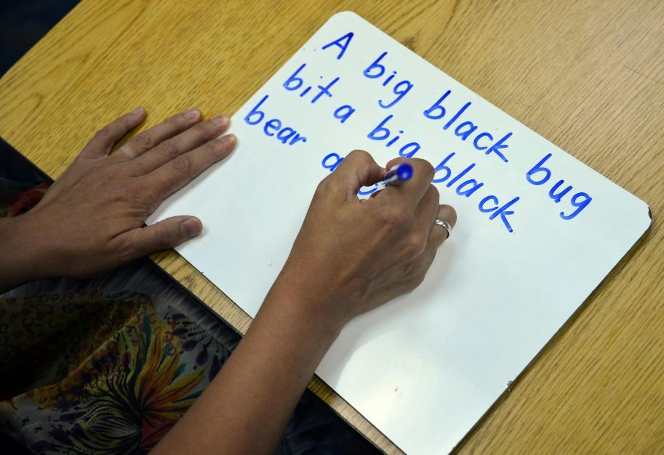 Megan Zachman, a second-grade teacher at Middleton Elementary School in Woodbury, launched a website and now is teaming with colleagues to film short videos that serve as summer refresher courses. She worked with Erin Wolfe who also teaches 2nd grade on on a graphic featuring alliteration.