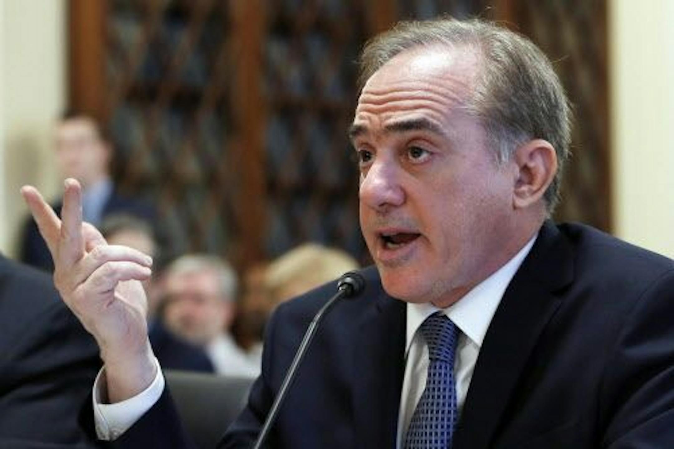 Veterans Affairs Secretary David Shulkin speaks during a House Committee on Veterans' Affairs hearing on veteran caregiver support, Tuesday, Feb. 6, 2018, on Capitol Hill in Washington.