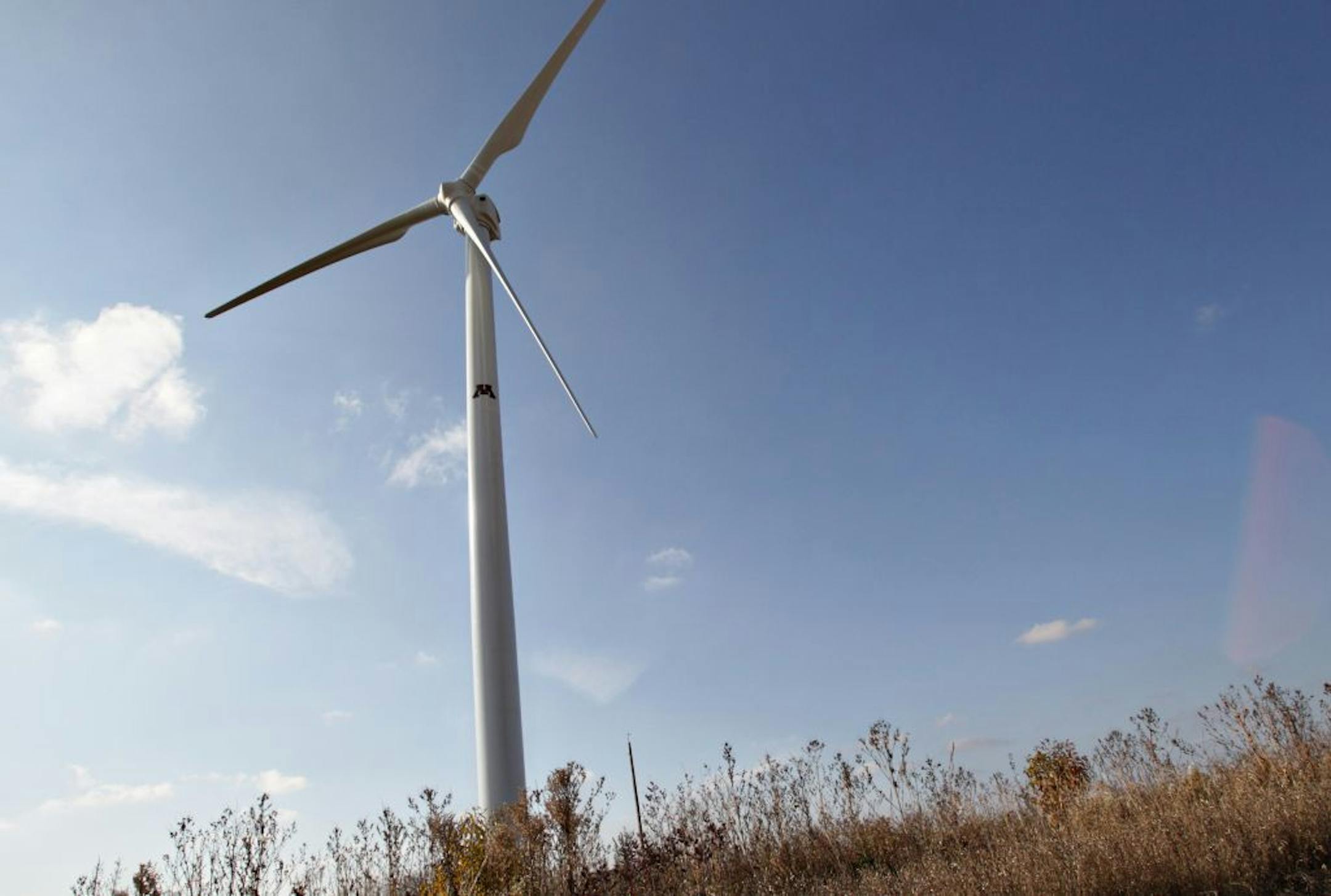 The University of Minnesota's new Clipper Liberty 2.5 megawatt turbine photographed on Monday, October 31, 2011 at the University of Minnesota's UMore Park in Rosemount, Minn. The turbine generates electricity but is primarily for research with wind industry and other corporate partners.