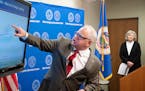 Minnesota Gov. Tim Walz provided an update on the state's next steps to respond to COVID-19 during a news conference on April 8.