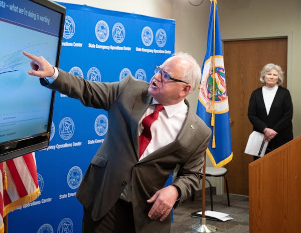 Minnesota Gov. Tim Walz provided an update on the state's next steps to respond to COVID-19 during a news conference on April 8.