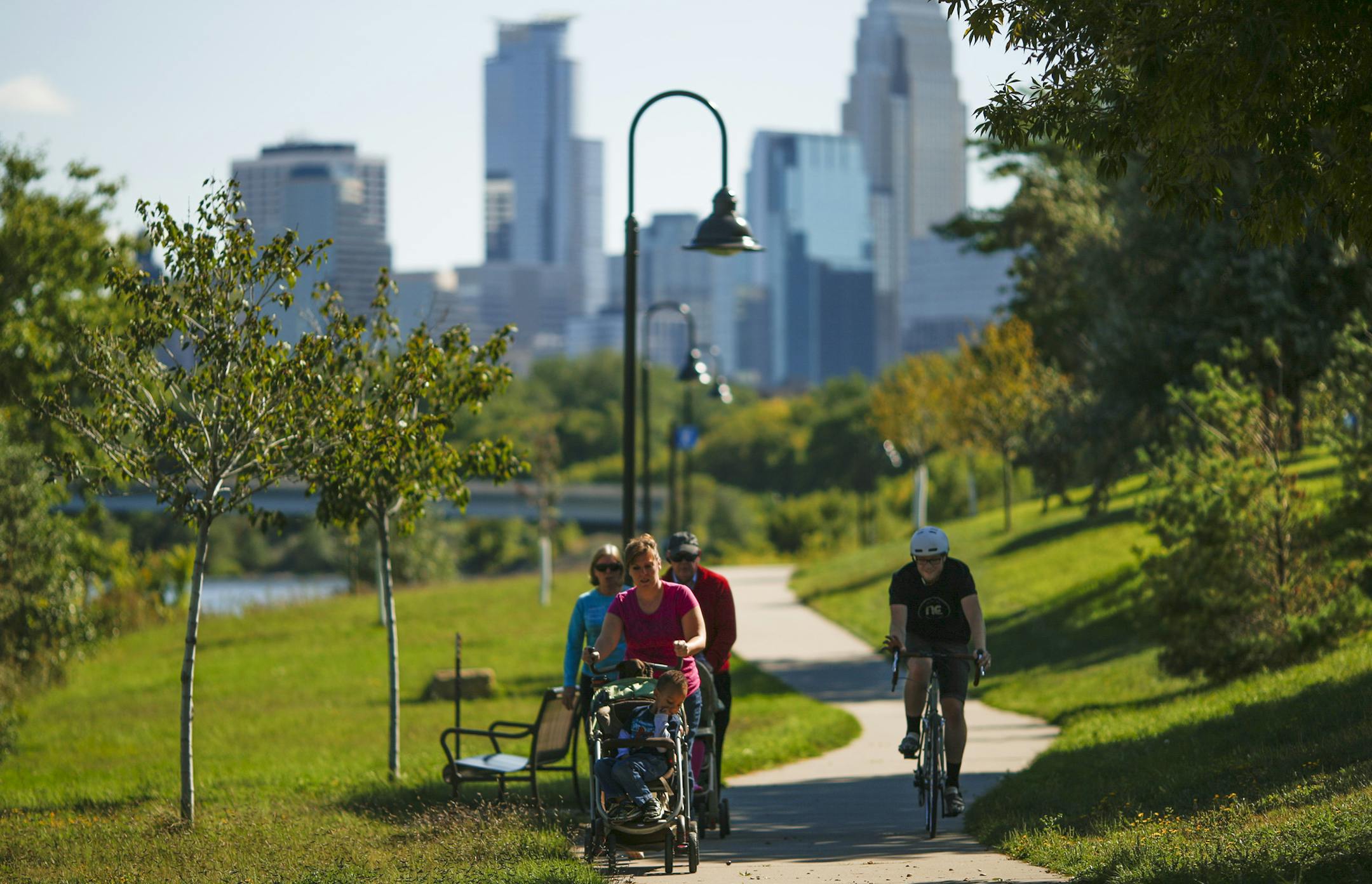 The walking trail on the west bank of the Mississippi River north of Plymouth Ave. ] JEFF WHEELER • jeff.wheeler@startribune.com Fifteen years after a sweeping plan to change the upper riverfront of Minneapolis was unveiled, much of even its first-stage projects for converting industrial land to parks and housing remain undone. Some projects are gaining momentum, such as extending trails up the river's east bank to match those on the west side, or creating a new river island for habitat a