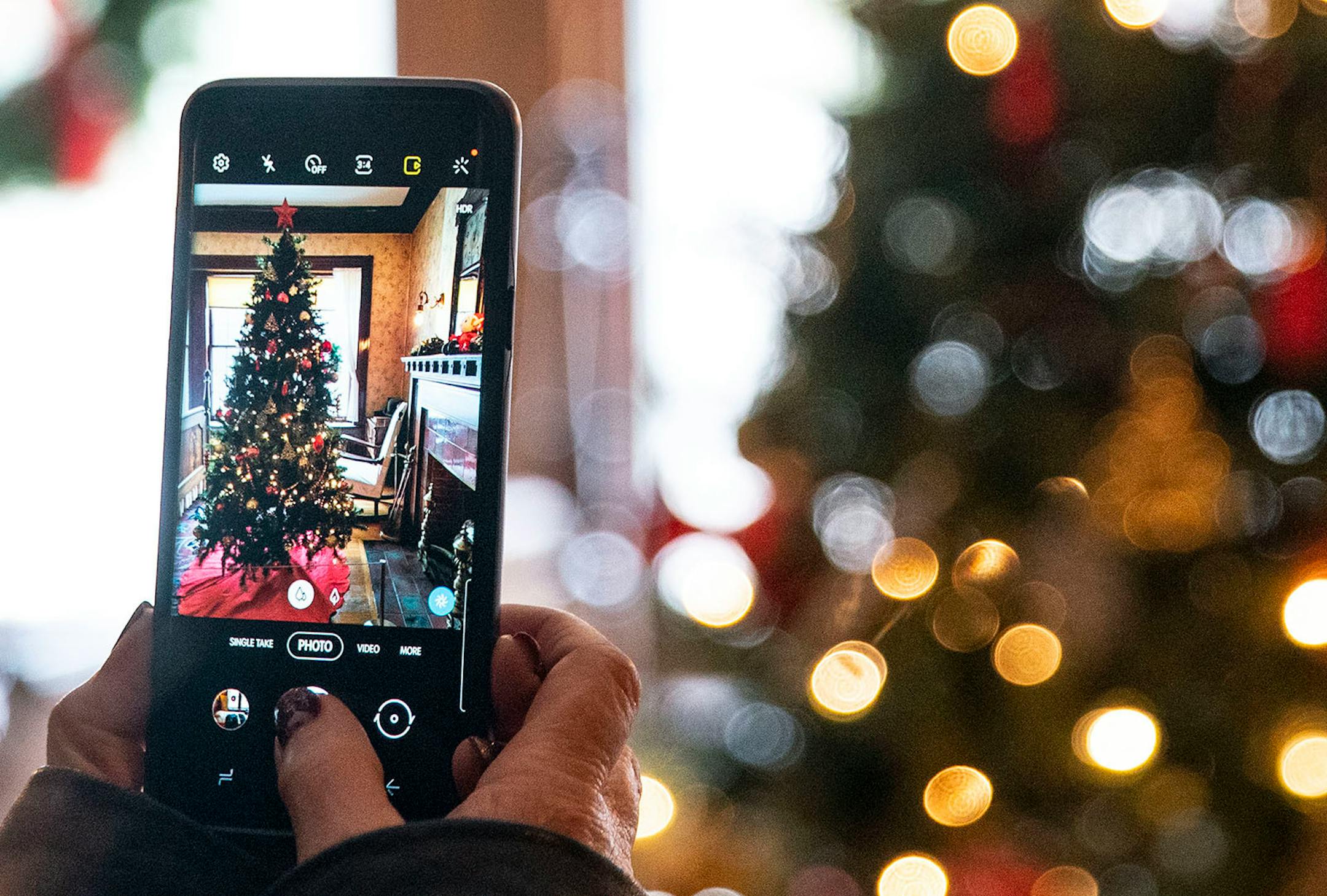 Lori Schafer took photos of a Christmas tree in Glensheen Mansion in Duluth on Monday. The mansion has their Christmas decorations in full swing, but with a twist. There are no staff guided tours this holiday season. All tours are self-guided and are being greatly limited to reduce the amount of people inside the mansion at any given time.