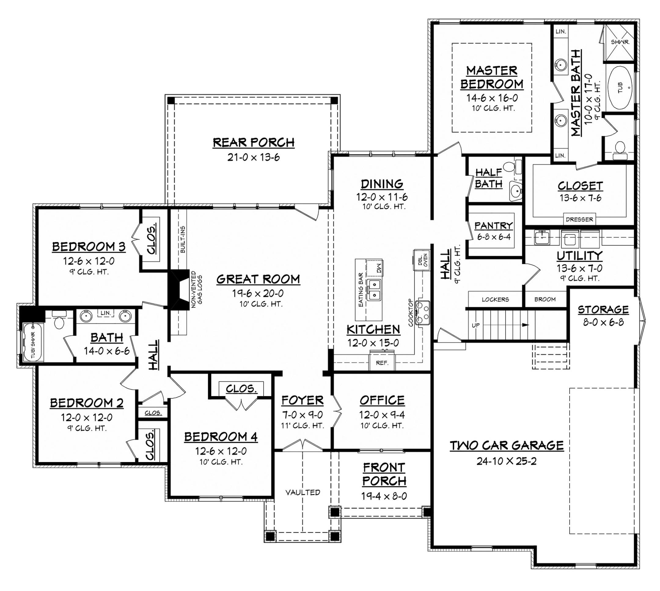 Home plan: Reinvented four-bedroom family ranch