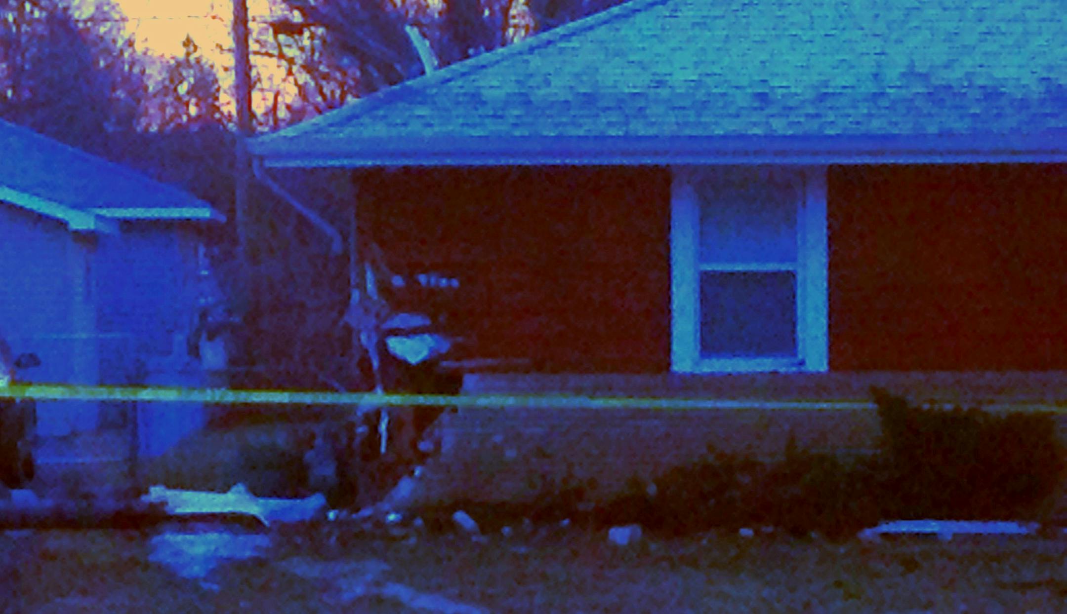 The aftermath of a police pursuit that ended with a van striking a house in the 7200 block of Bloomington Avenue S. in Richfield.