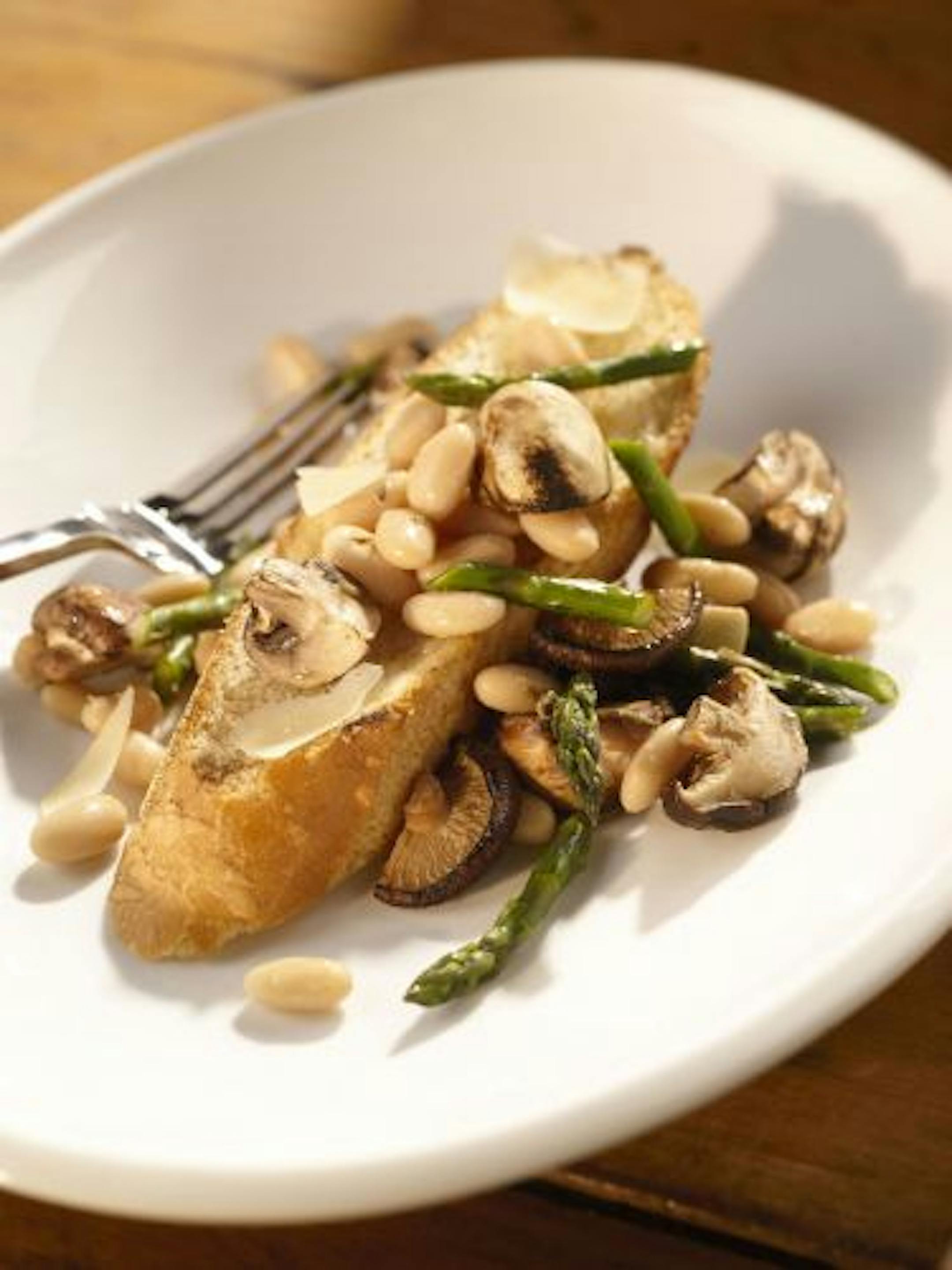 Bruschetta with White Bean Salad, from "Big Green Egg Cookbook"