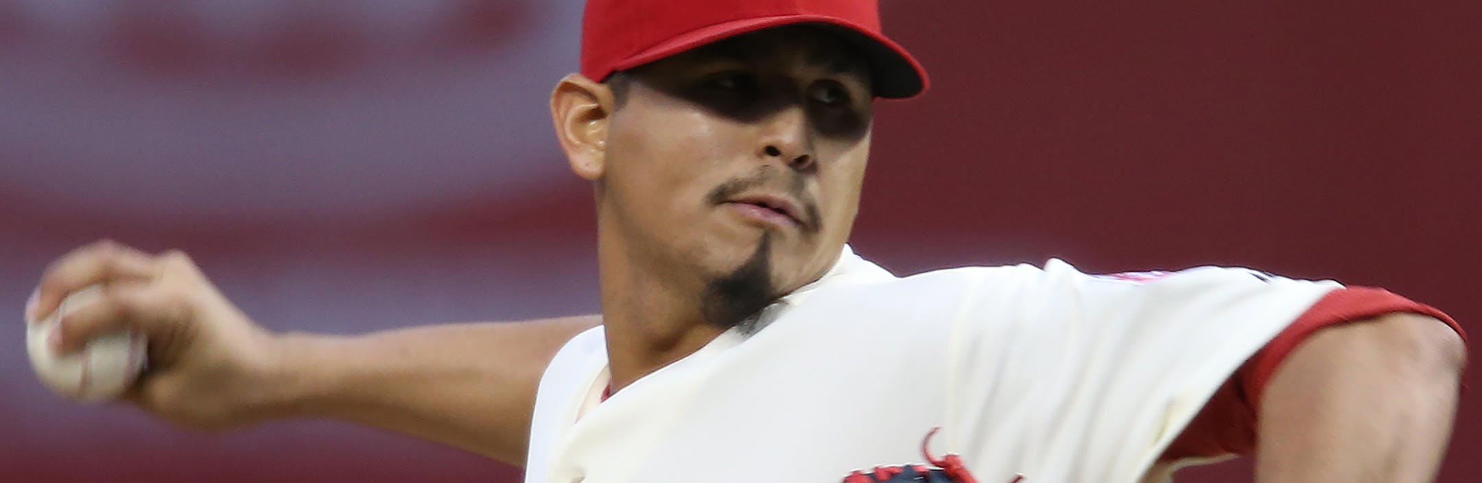 Cleveland Indians starting pitcher Carlos Carrasco delivers to a Chicago White Sox batter during the first inning of a baseball game, Saturday, Sept. 19, 2015, in Cleveland. (AP Photo/Ron Schwane)