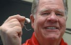 David Brahee showed the Starkey Halo i110, a hearing aid engineered to be compatible with iPhone, iPad and iPod, which he was testing for Starkey Hear