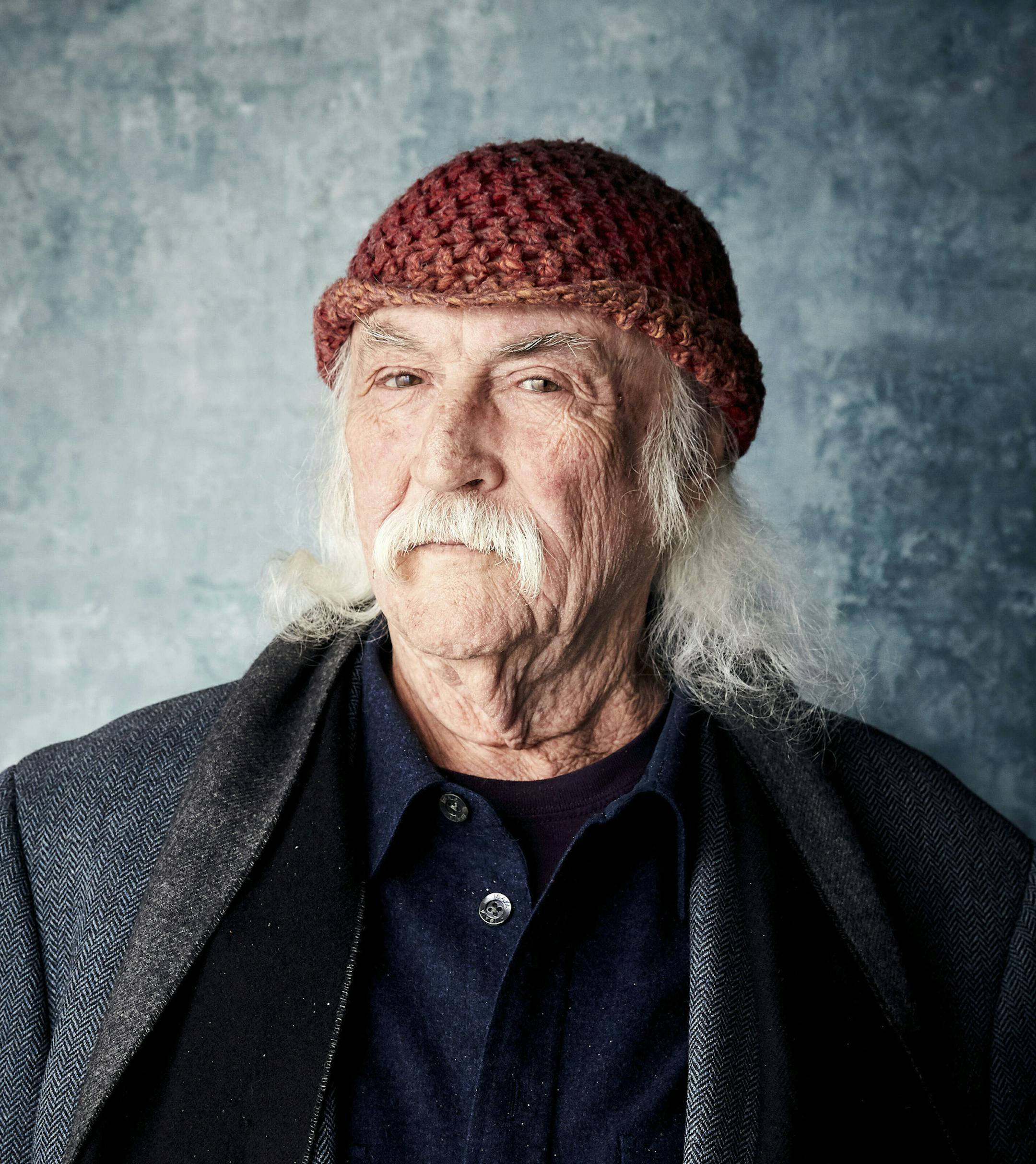 David Crosby poses for a portrait to promote the film "David Crosby: Remember My Name" at the Salesforce Music Lodge during the Sundance Film Festival on Saturday, Jan. 26, 2019, in Park City, Utah. (Photo by Taylor Jewell/Invision/AP)