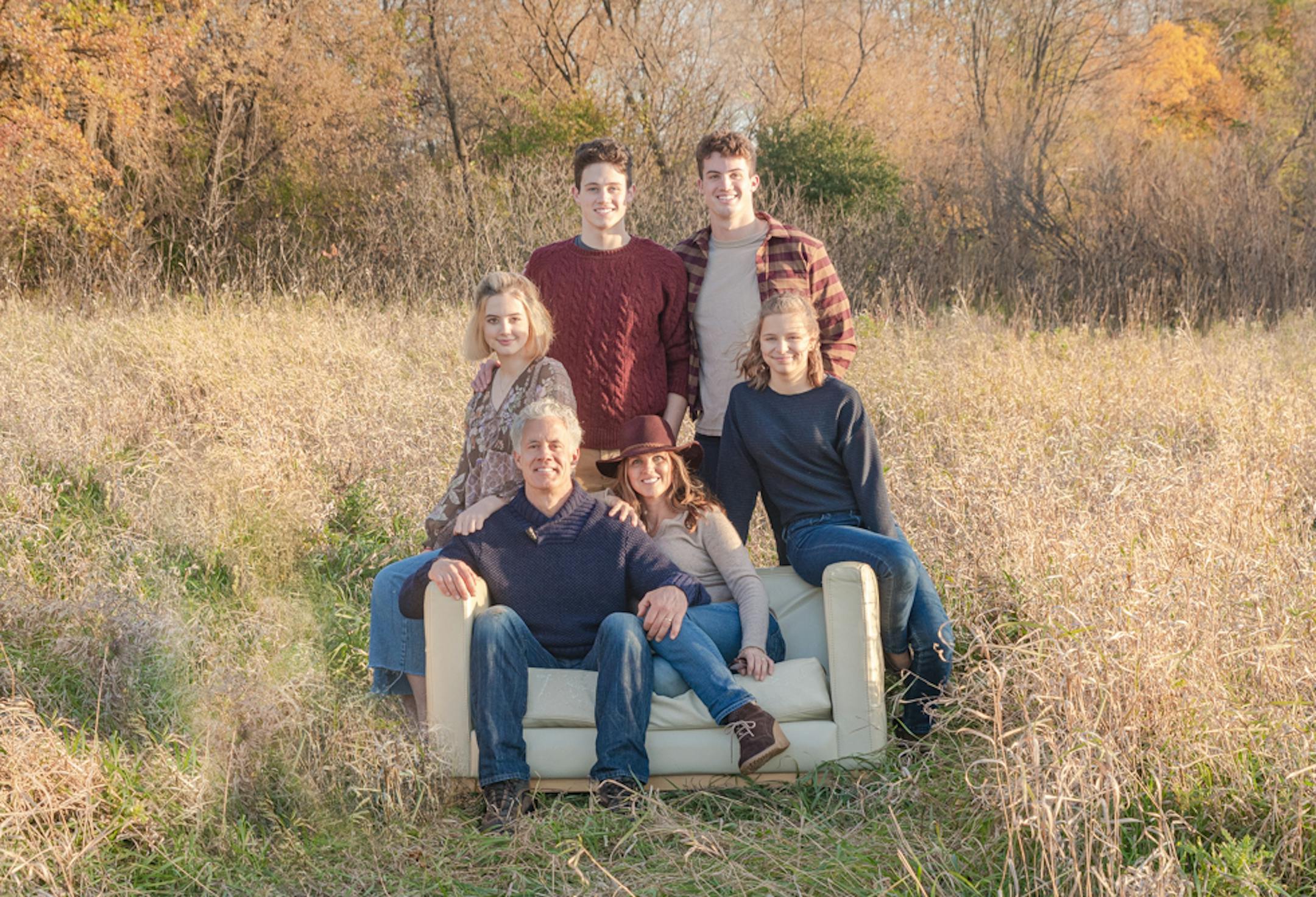 The Buck family took a new family portrait at their home in Independence during COVID-19 confinement.