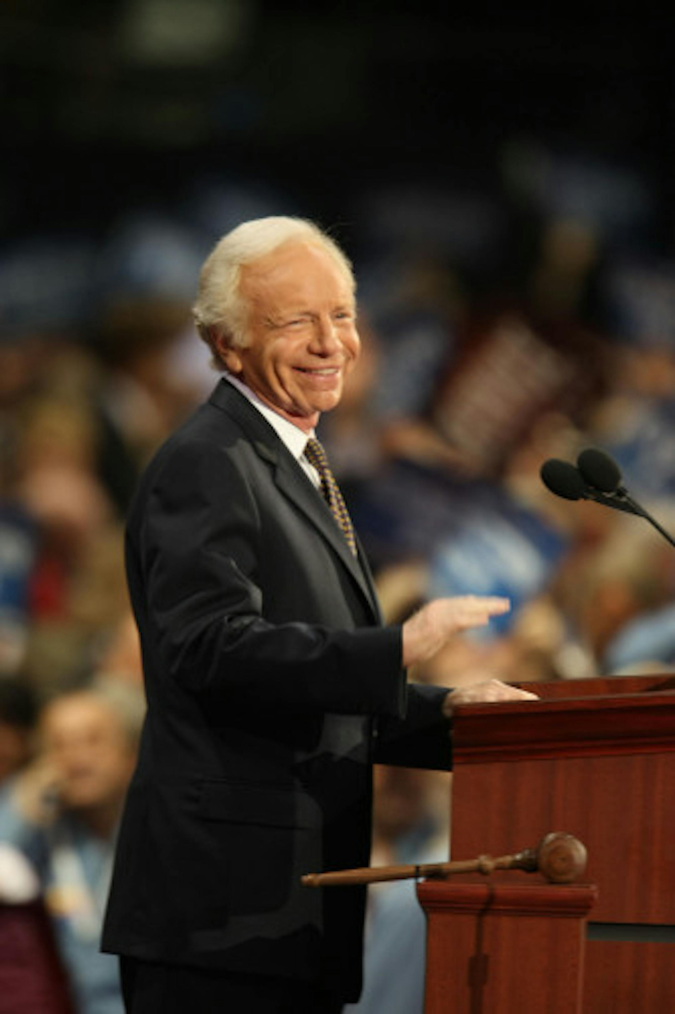 Sen. Joe Lieberman was the final speaker of Tuesday night's session.