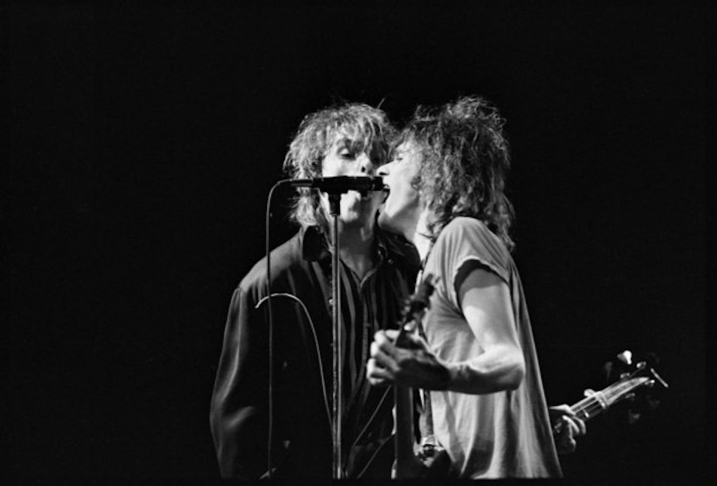 The Replacements' Tommy Stinson, left, and Paul Westerberg performed at First Avenue in 1986 following the release of "Tim."