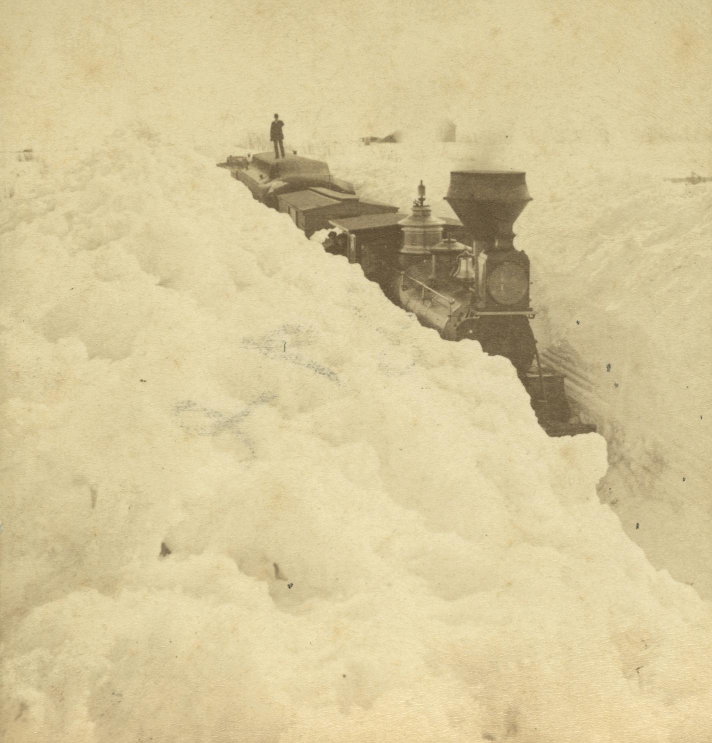 Snow blockade from March 29, 1881. From the minnesota Historical Society. scan from original on an Epson Expression 10000XL ORG XMIT: Documentation