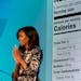 First lady Michelle Obama announces a makeover for food nutrition labels with calories listed in bigger, bolder type and a new line for added sugars, 
