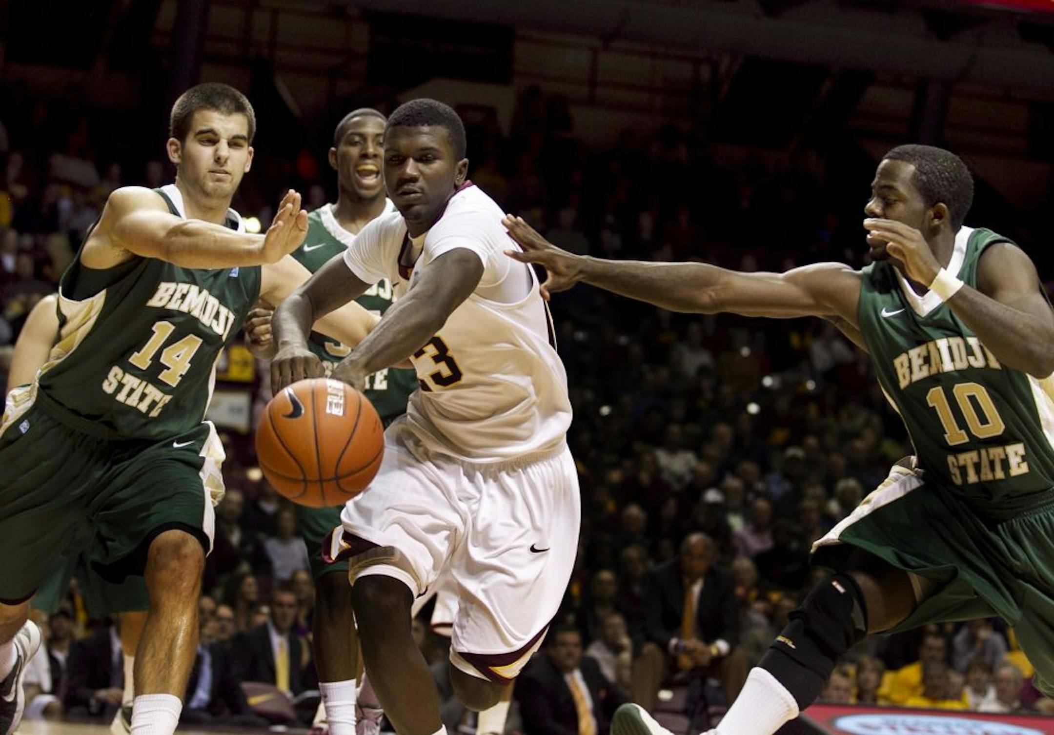 Gophers sophomore guard Chip Armelin, who burst through the Bemidji State defense in an exhibition victory last week, will be counted on for more consistent scoring. Armelin is part of a sophomore backcourt group from which coach Tubby Smith is expecting to see progress this season.