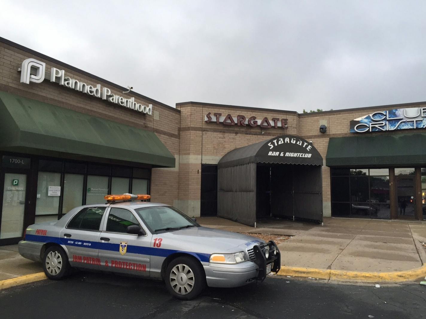 A security company vehicle remained outside Stargate nightclub in Maplewood early Friday after a security guard shot and killed a man.