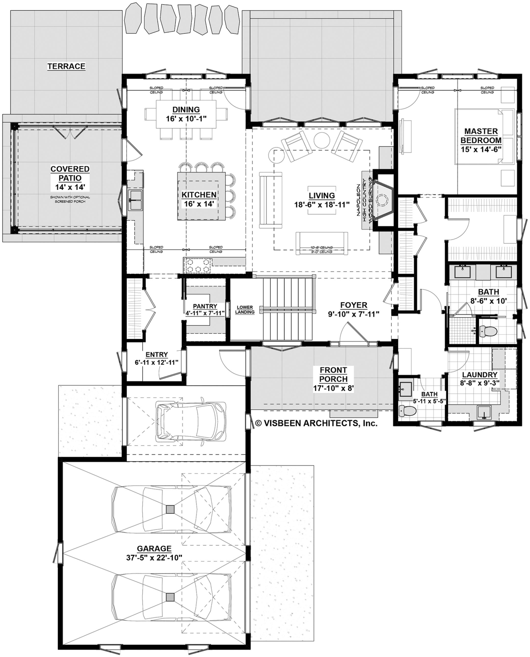 Home plan: New-fashioned farmhouse has lower-level family room