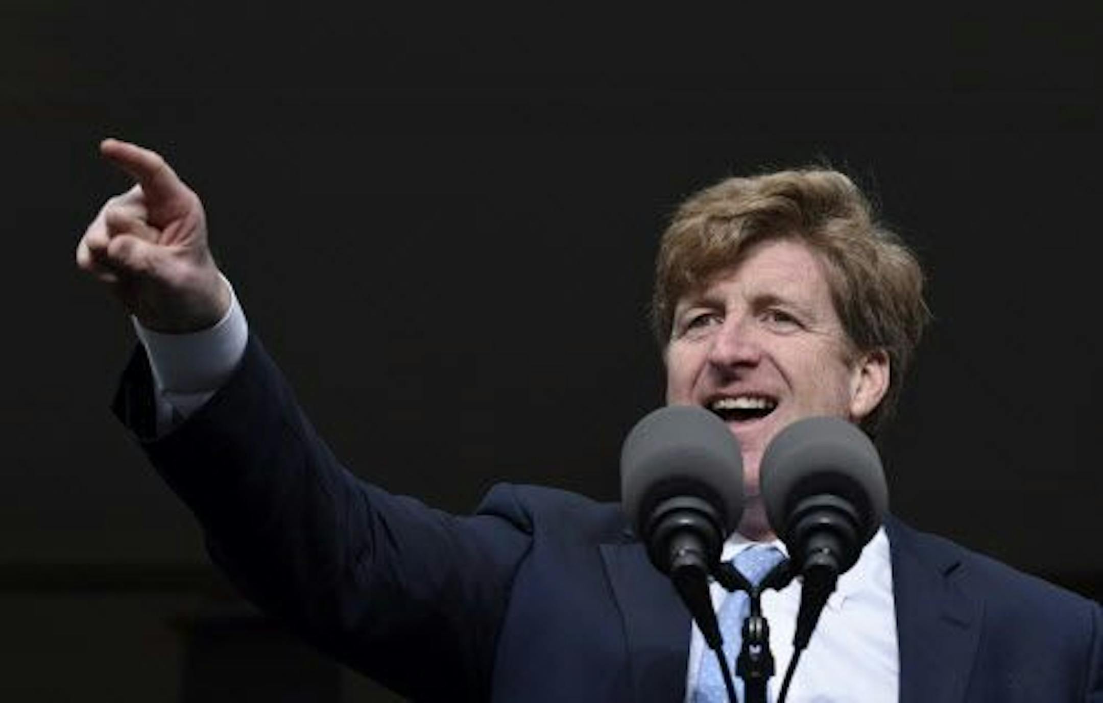 FILE - In a Monday, March 30, 2015 file photo, former Rhode Island Rep. Patrick Kennedy speaks at the dedication of the Edward M. Kennedy Institute for the United States Senate, in Boston.