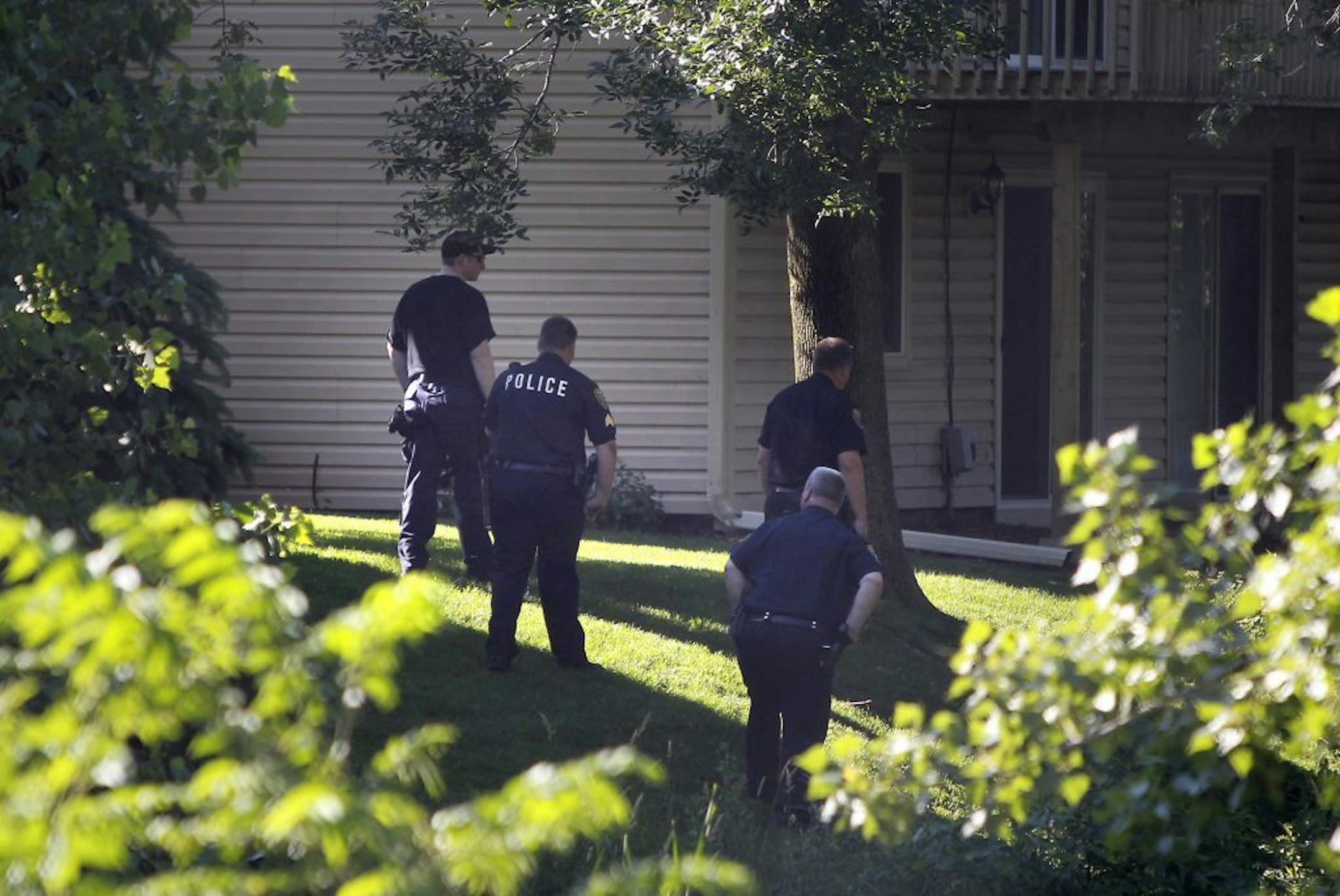 Brooklyn Park Police search for clues and talked to people where a teenage girl was fatally shot in the head late Thursday in Brooklyn Park.