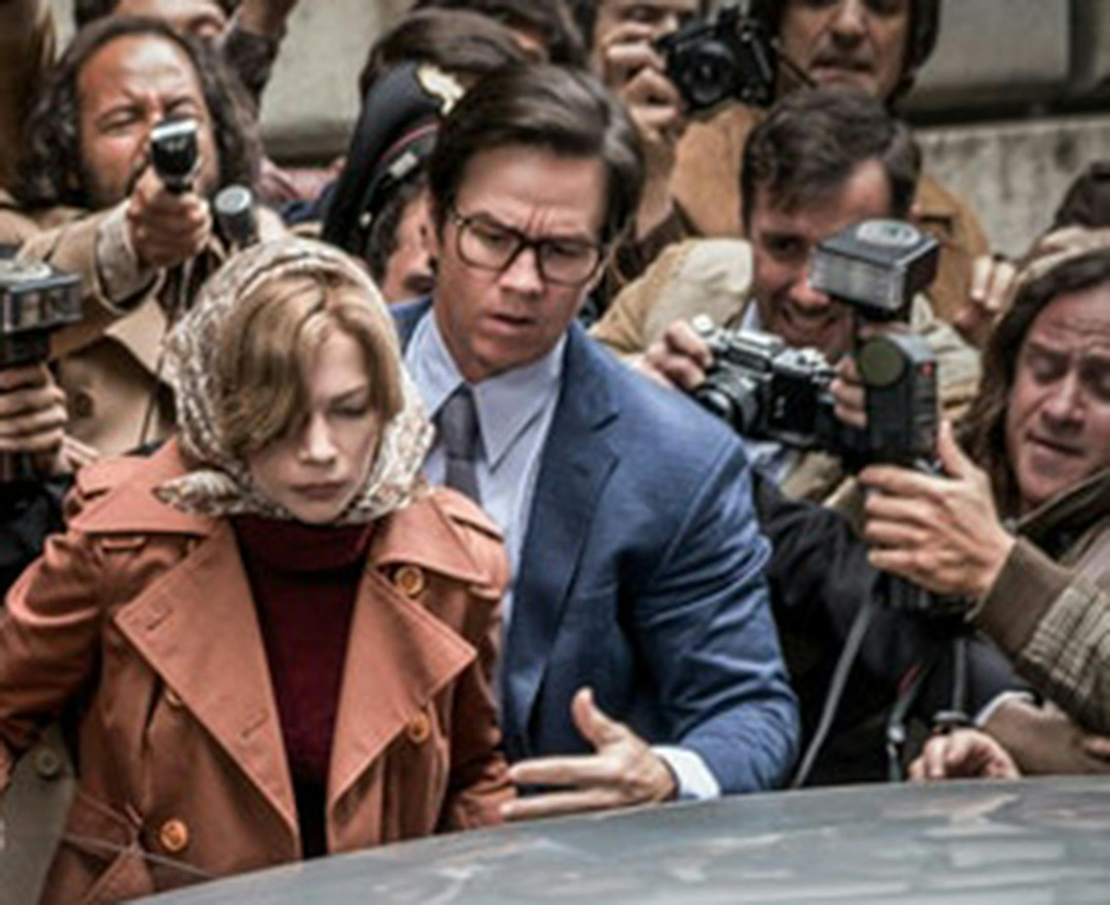Michelle Williams and Mark Wahlberg in "All the Money in the World."