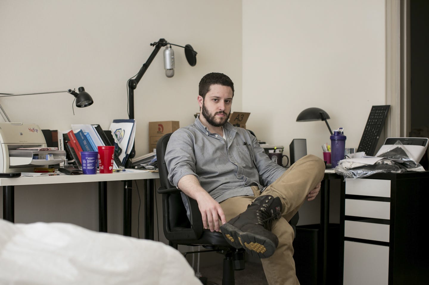 FILE -- Cody Wilson, a gun rights and free speech advocate, in Austin, Texas, May 14 ,2104. The United States in June 2018 agreed to allow Wilson to distribute online instruction manuals for a pistol that could be made by anyone with access to a 3-D printer. (Ilana Panich-Linsman/The New York Times)