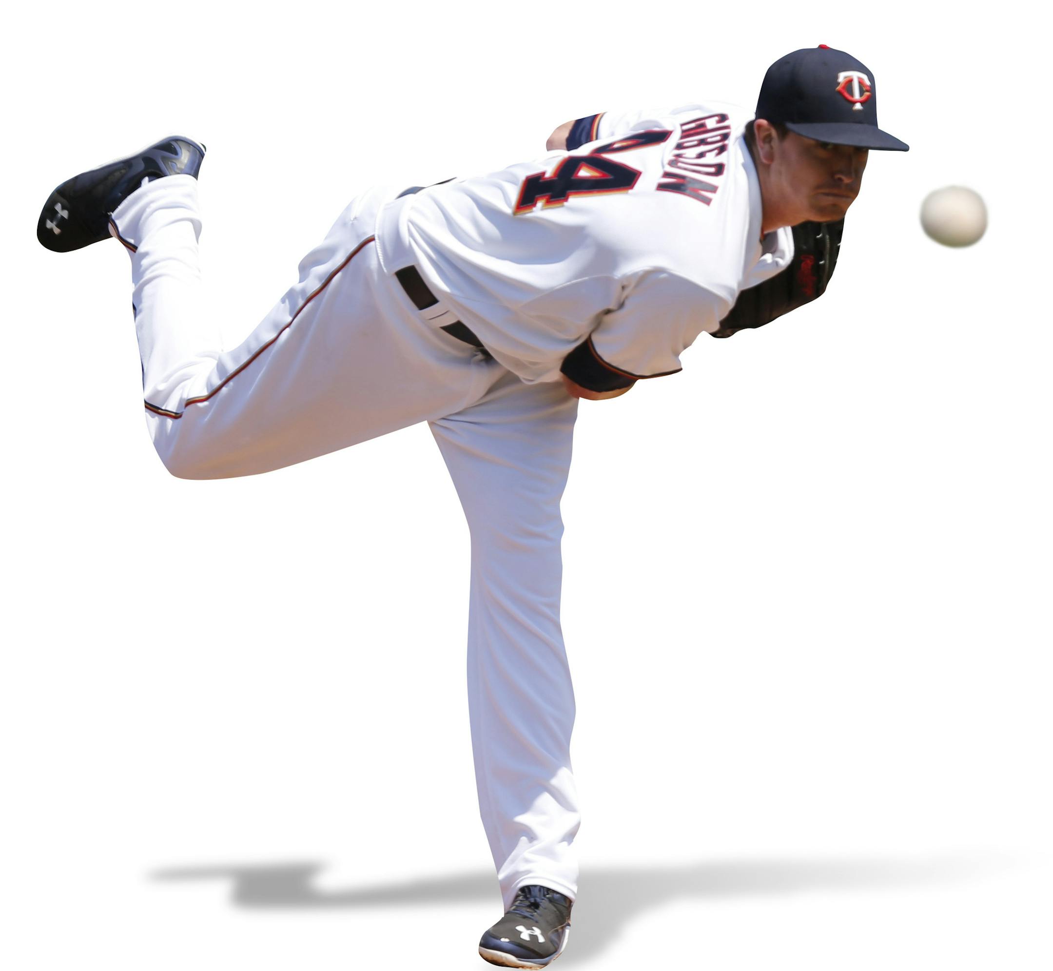 Minnesota Twins starting pitcher Kyle Gibson (44) delivers against the Pittsburgh Pirates in the first inning during an exhibition spring training baseball game, Friday, March 20, 2015, in Fort Myers, Fla. (AP Photo/Brynn Anderson) ORG XMIT: MIN2015032014563359