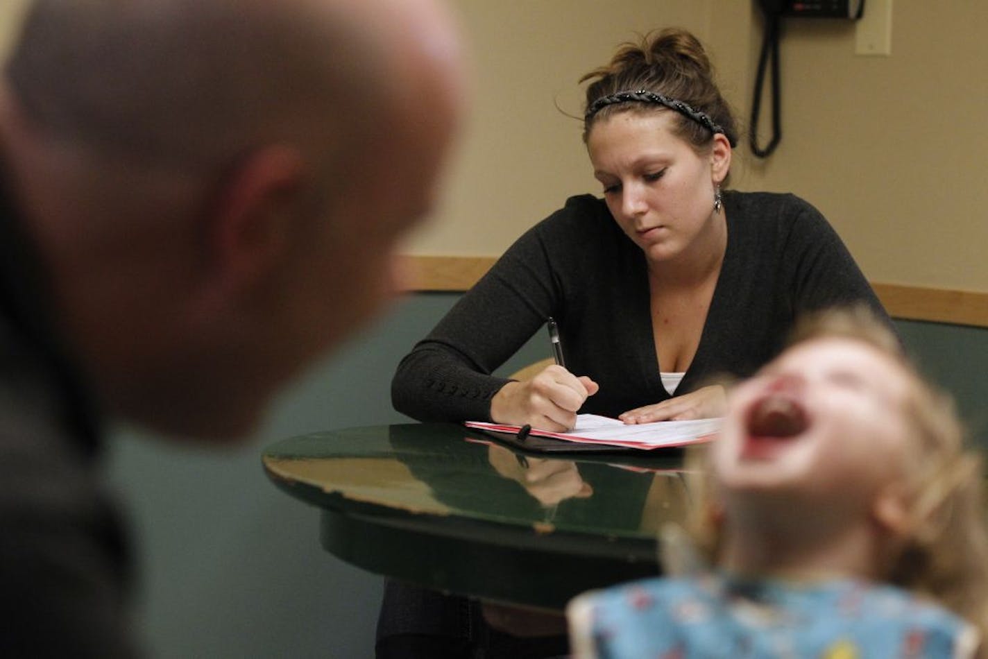 Callie Rose supervised a father's visit with his daughter at Perspectives, a child welfare nonprofit in St. Louis Park.