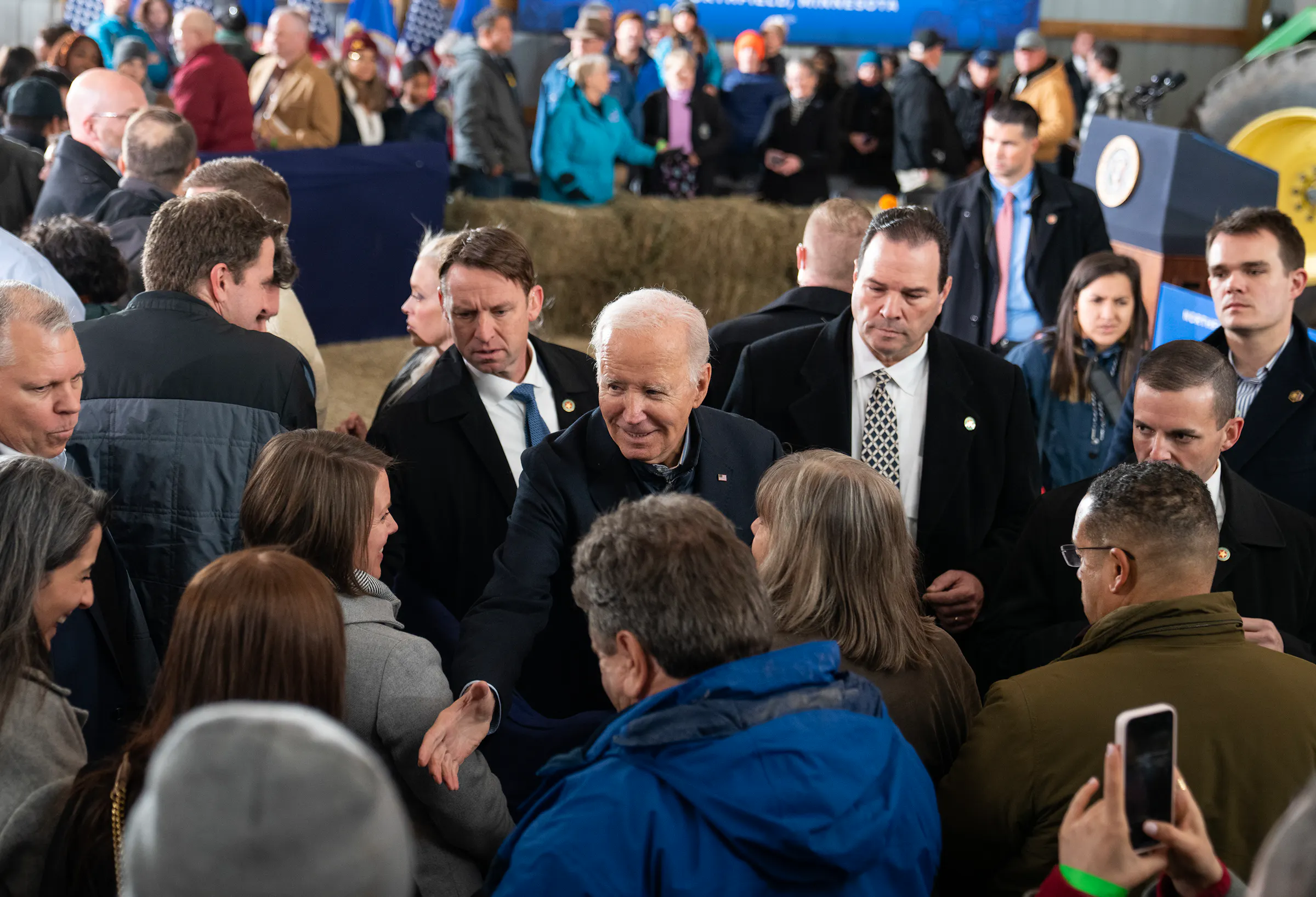 President Joe Biden visits Minnesota farm as he starts 'barnstorming ...