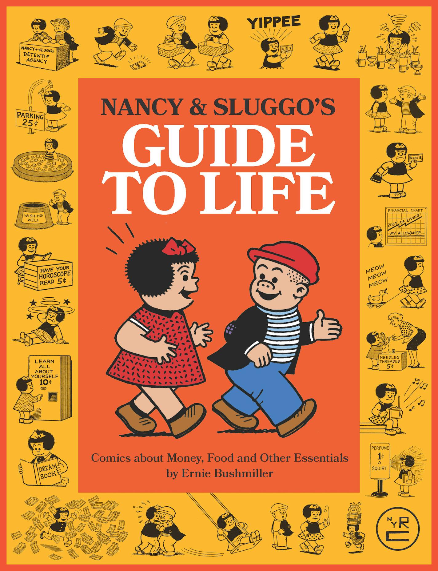 cover of Nancy & Sluggo's Guide to Life features cartoons of those two characters