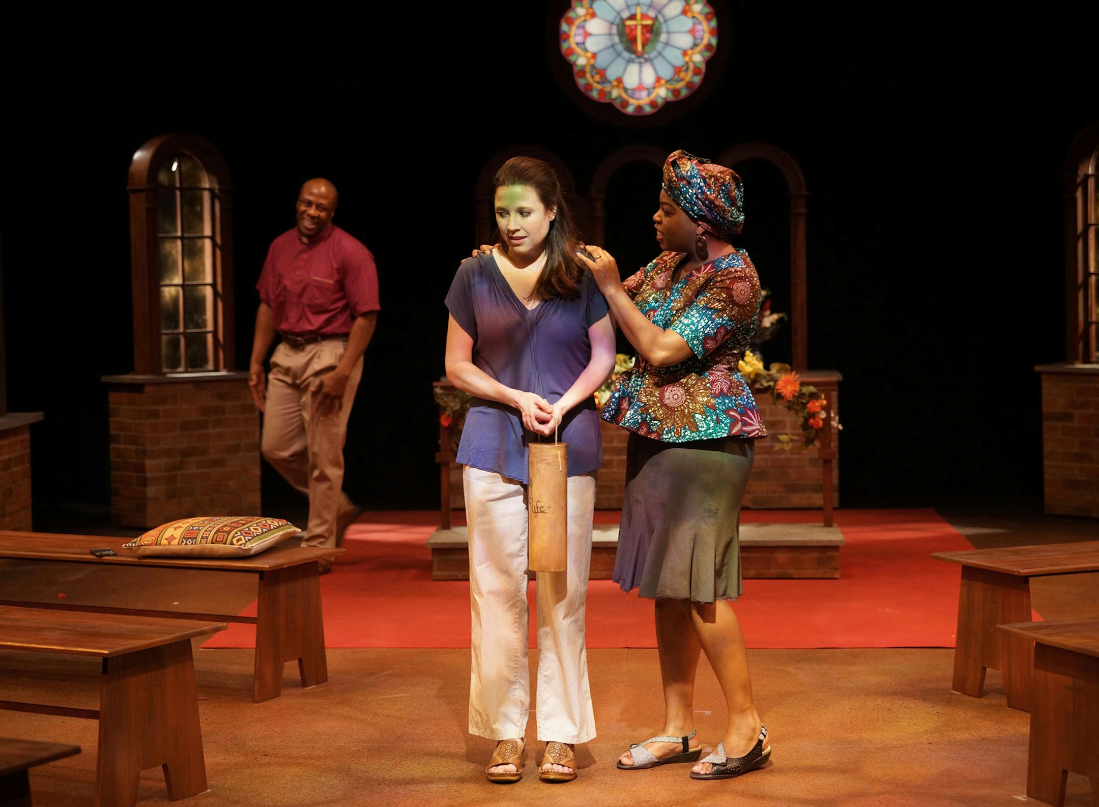 Ansa Akyea, Adelin Phelps and Kiara Jackson in "Cardboard Piano."