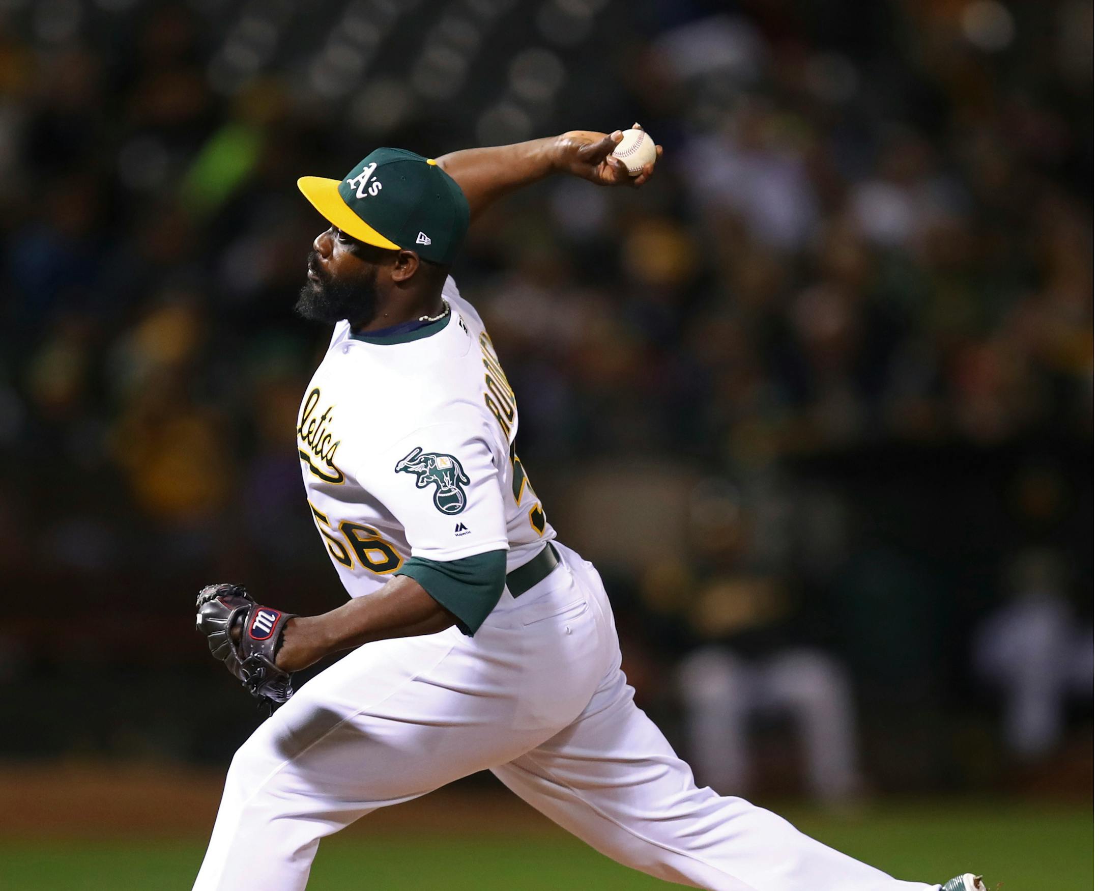 Fernando Rodney was dealt to the A's from the Twins earlier this month.