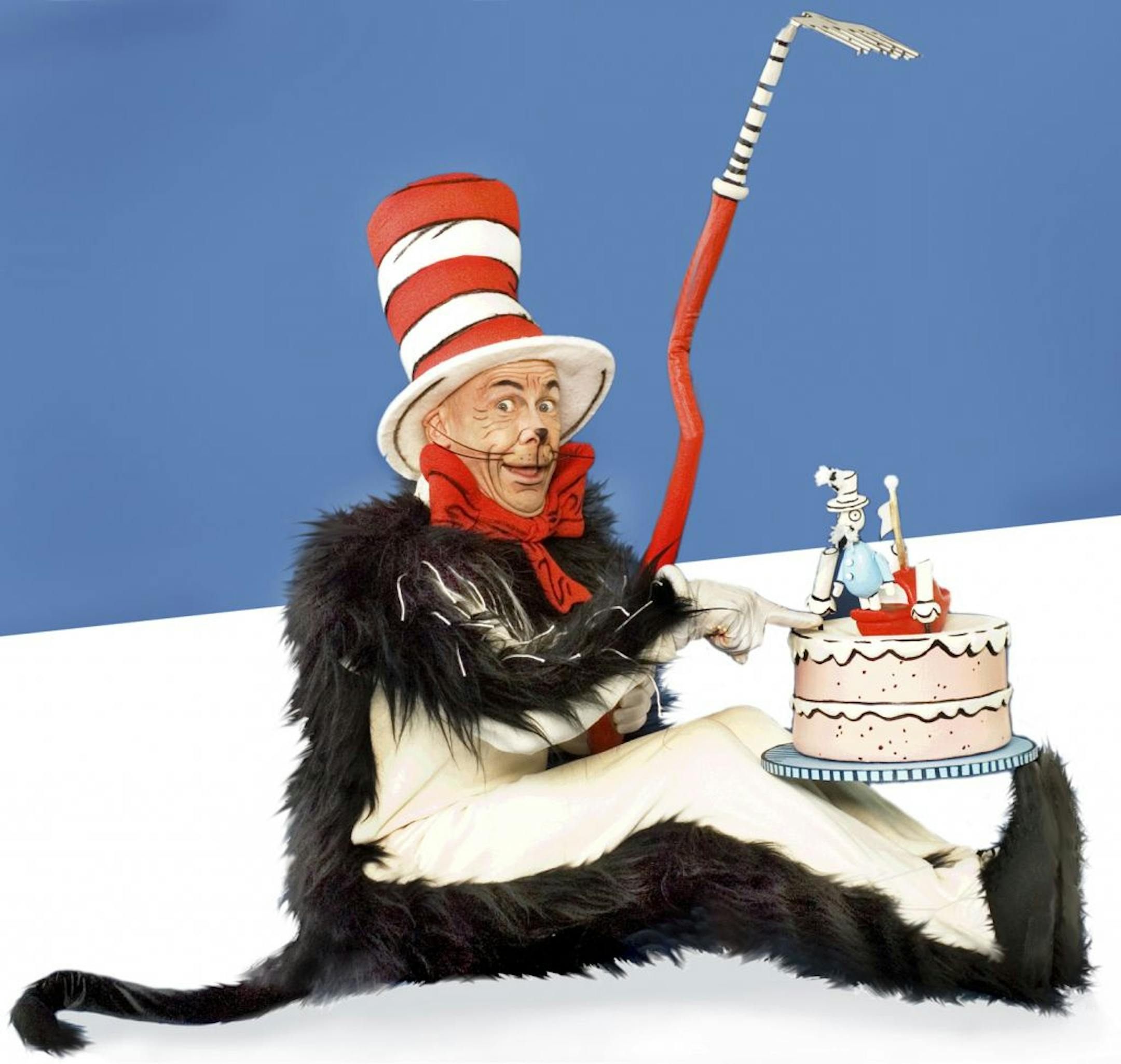 Dean Holt as the Cat in the Hat in "Dr. Seuss' The Cat in the Hat" at Children's Theatre Company.