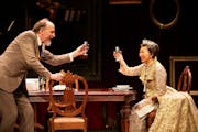 A little too much wine leads Jim Lichtscheidl and Sun Mee Chomet to have a few mishaps and a hilarious evening in “Dinner for One.”