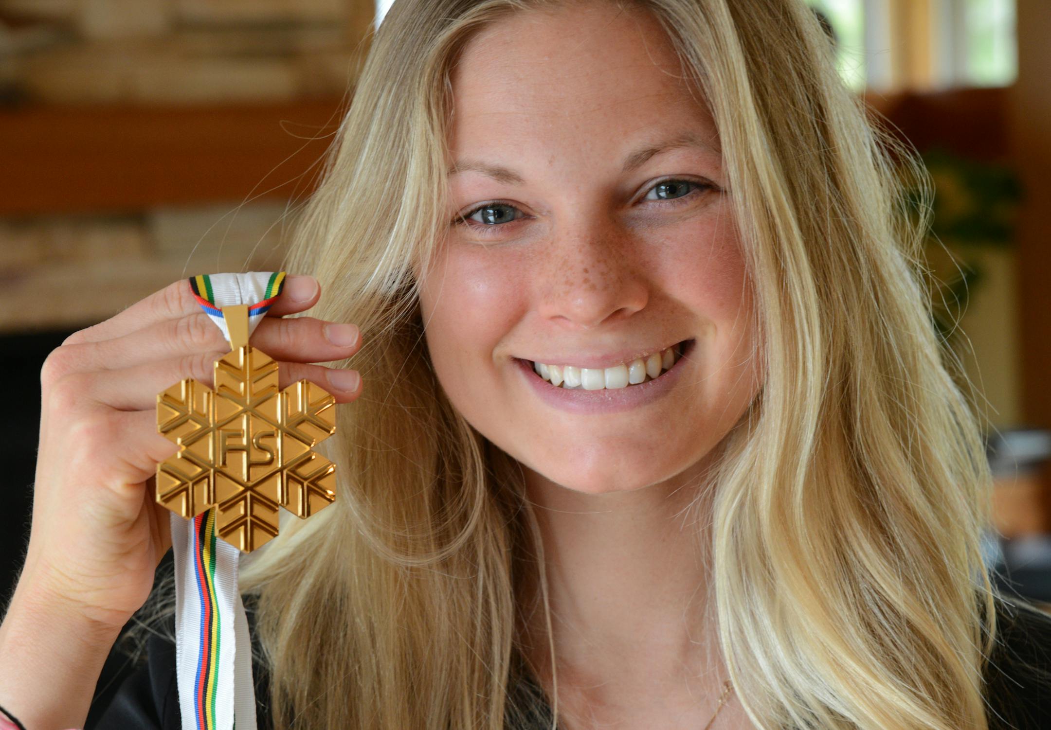 Stillwater U.S. cross country ski champion Jessie Diggins talks about her 39-race, 10-country -5-month championship season. She delayed entering college to compete in international competitions. She has been successful, she and her partner Kikkan Randall won the team sprints at the Nordic World Championships. Both received gold medals from their victory. ] Richard.Sennott@startribune.com Richard Sennott/Star Tribune. , Afton Minn.Tuesday 4/30/13) ** (cq)