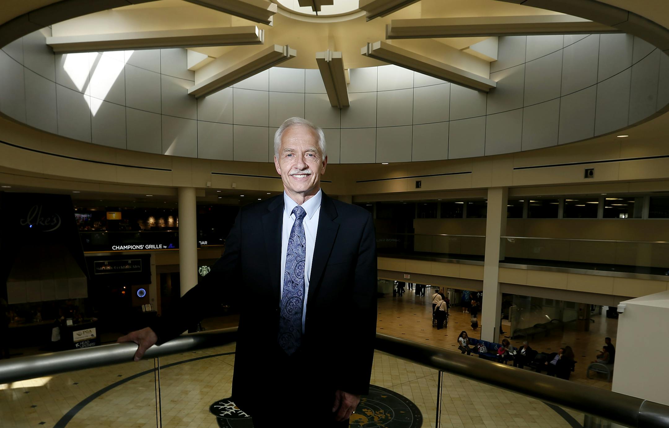 Metropolitan Airport Commission Executive Director/CEO Jeff Hamiel is retiring after nearly 40 years. ] CARLOS GONZALEZ cgonzalez@startribune.com - May 4, 2016, Bloomington, MN, Minneapolis-St. Paul International Airport, Profile of Jeff Hamiel, who is retiring from the Metropolitan Airports Commission on May 16, after nearly 40 years.
