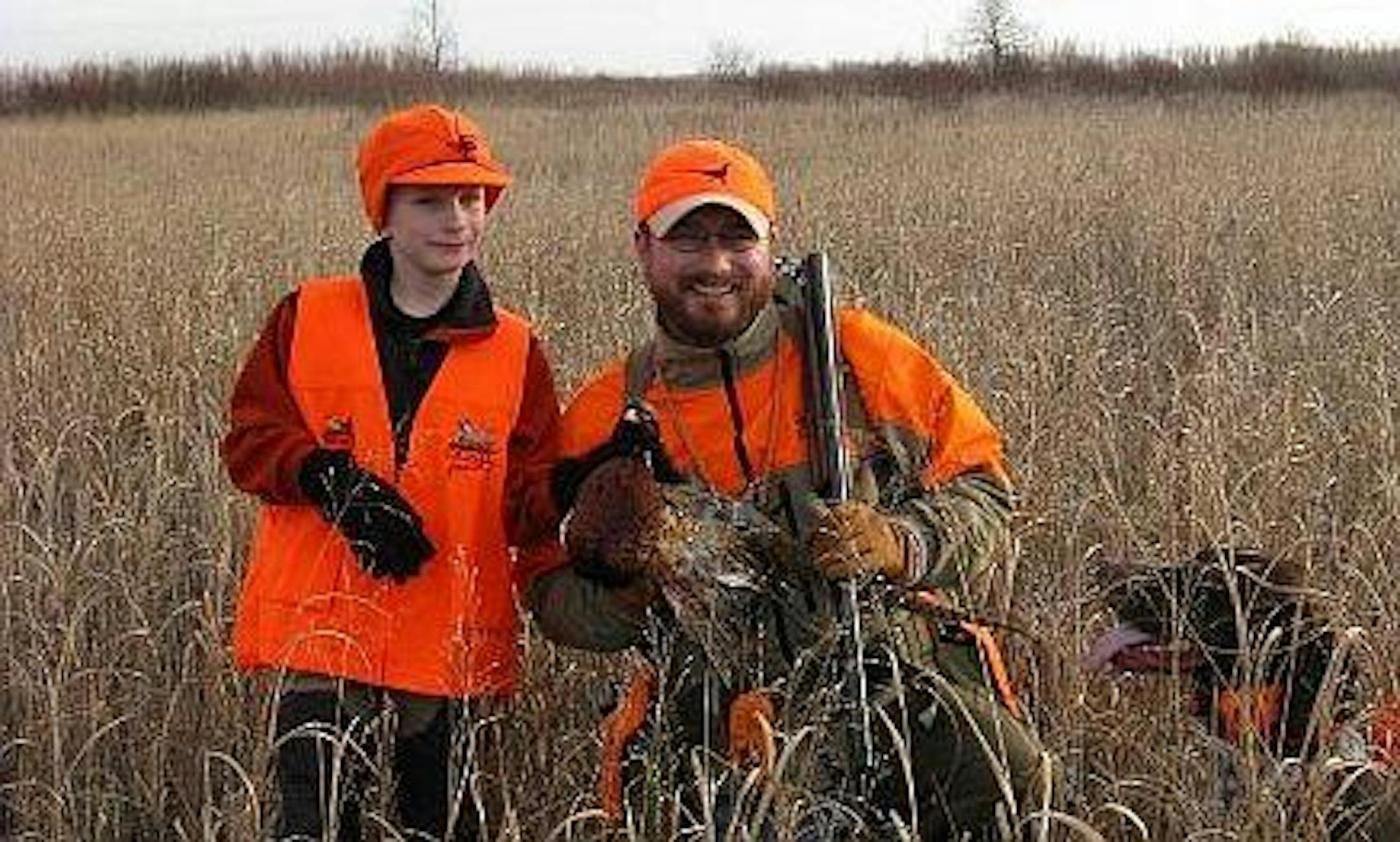 An excited seven year-old can walk all day through tough, tall grass if he's having fun.
