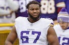 Vikings right guard Ed Ingram had played every offensive snap since getting drafted in 2022.