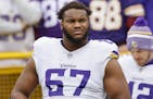 Vikings right guard Ed Ingram had played every offensive snap since getting drafted in 2022.