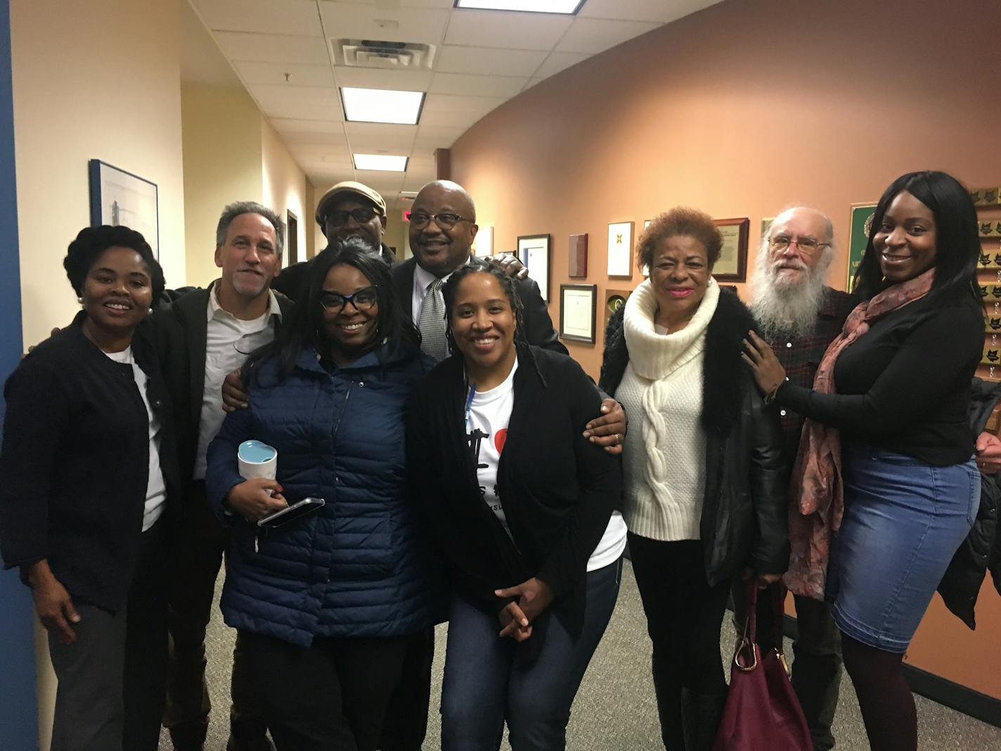 Members of the Lola's Cafe team at Wednesday's meeting. Lola's Cafe would be the first black-owned business to work with the Park Board at Lake Calhoun.