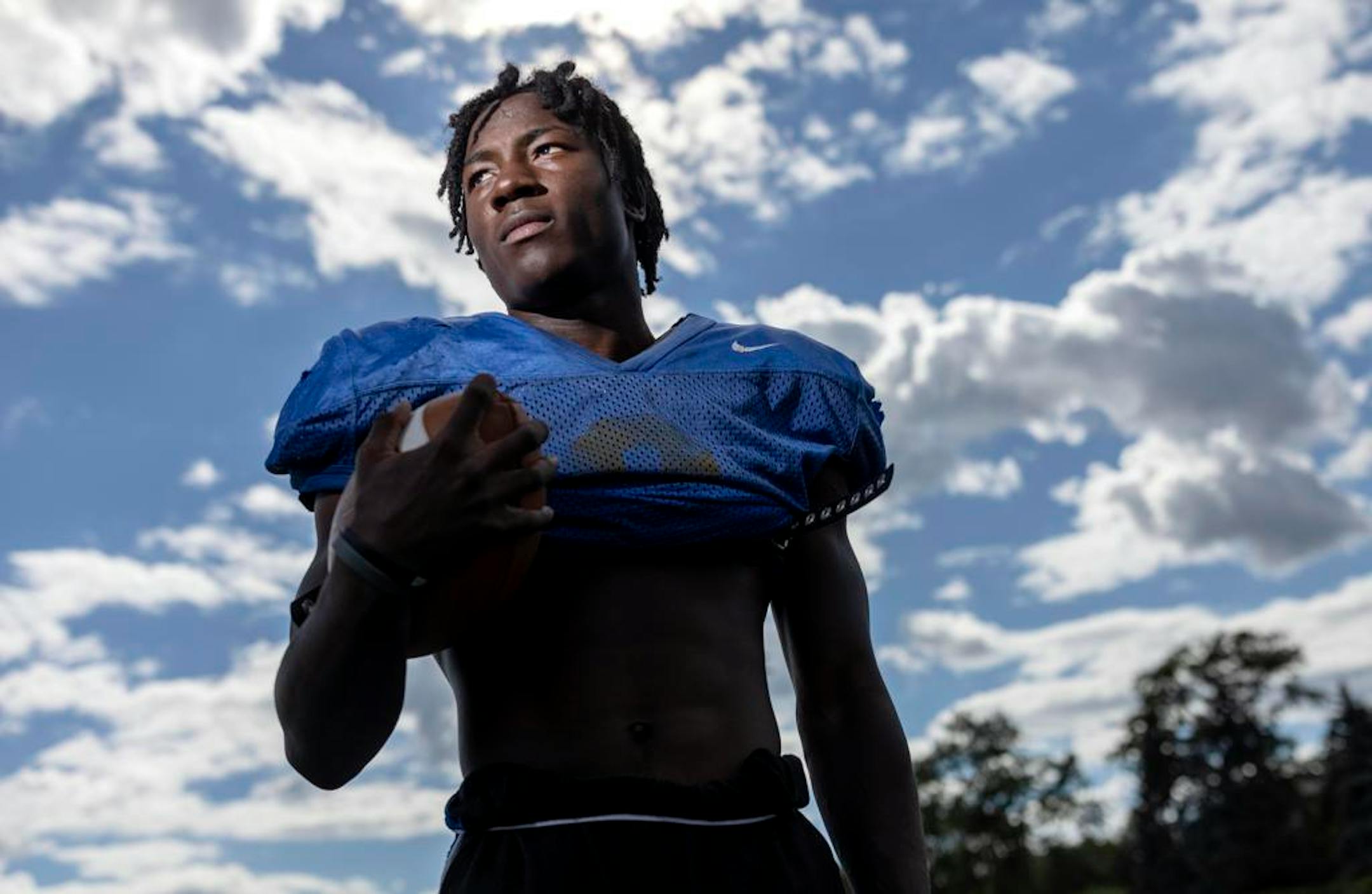 Holy Angels running back Emmett Johnson.